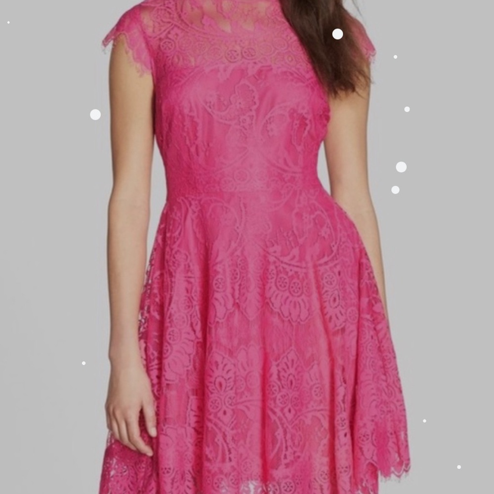 BB Dakota Barbie bright Pink lace dress